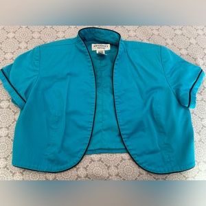 Cropped petite blue blazer